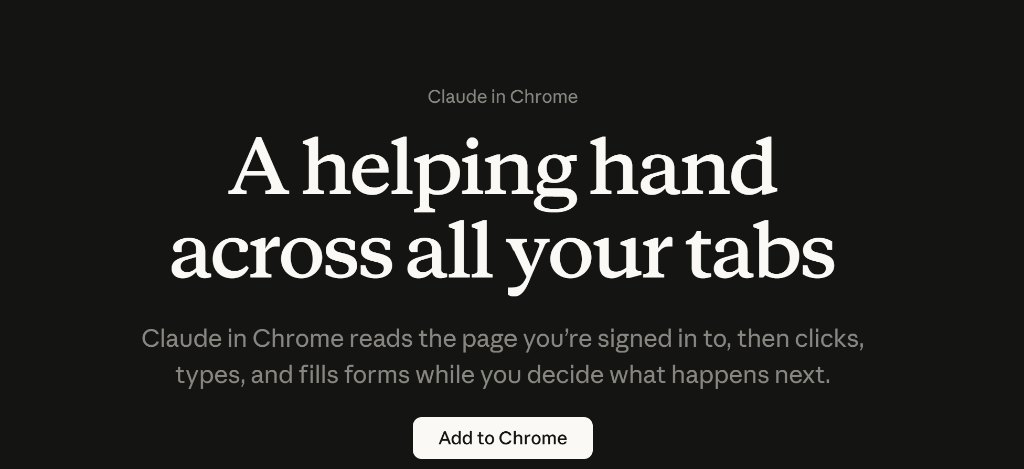 Claude in Chrome hero
