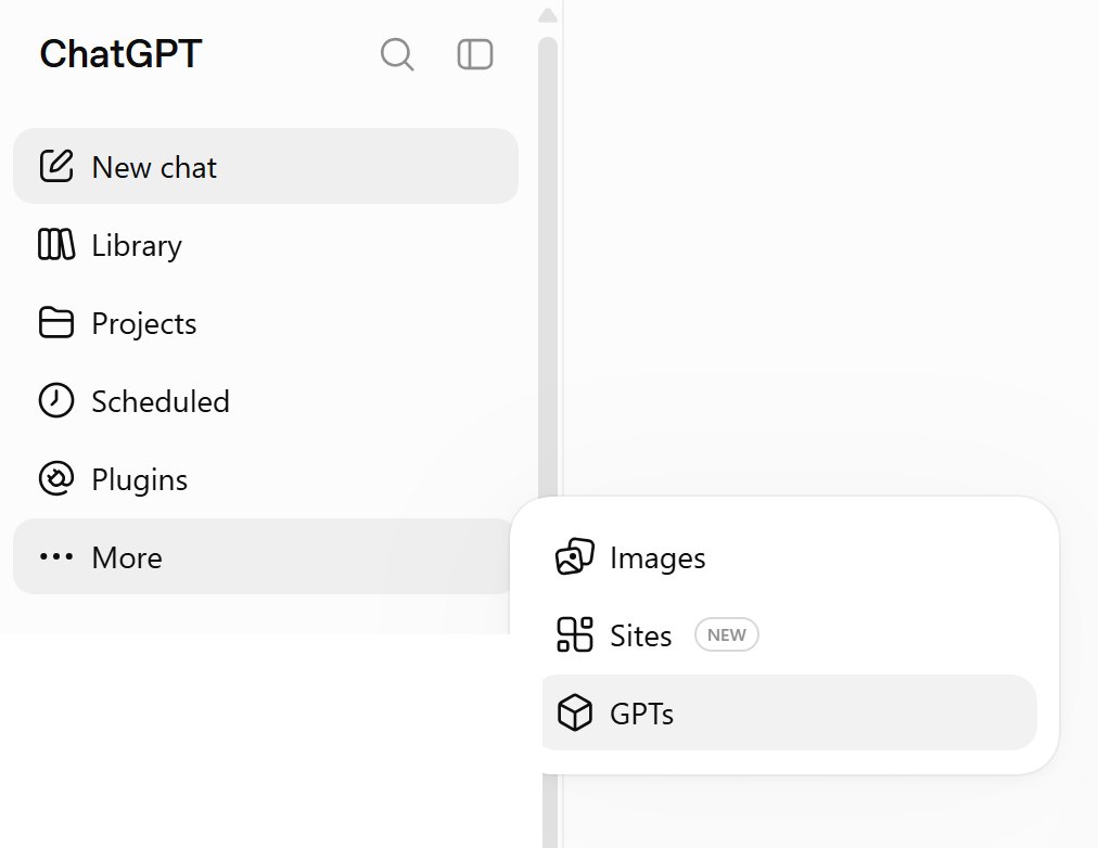 Sidebar More menu